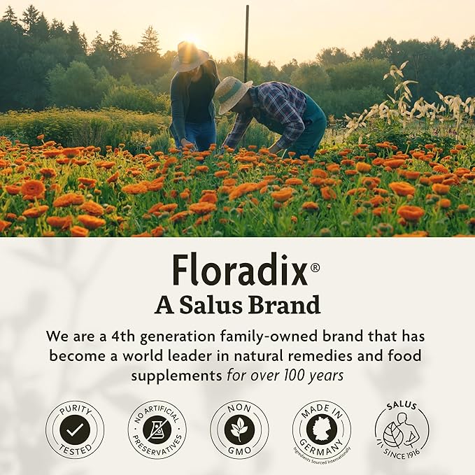 Floradix Floravital Liquid Iron & Vitamins Formula - Liquid Iron Supplement with B Complex Vitamins, Vitamin C & Herbs for Energy Support* - Vegan, Gluten-Free, Yeast- Free, Non-GMO - 23.7 Fl Oz