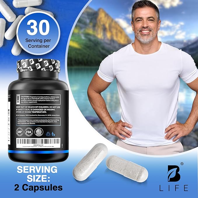 Prostate Health Supplements for Men with Saw Palmetto for Men & Pumpkin Seed Oil Capsules - Stinging Nettle Root| 60 Capsules – 30-Day Supply