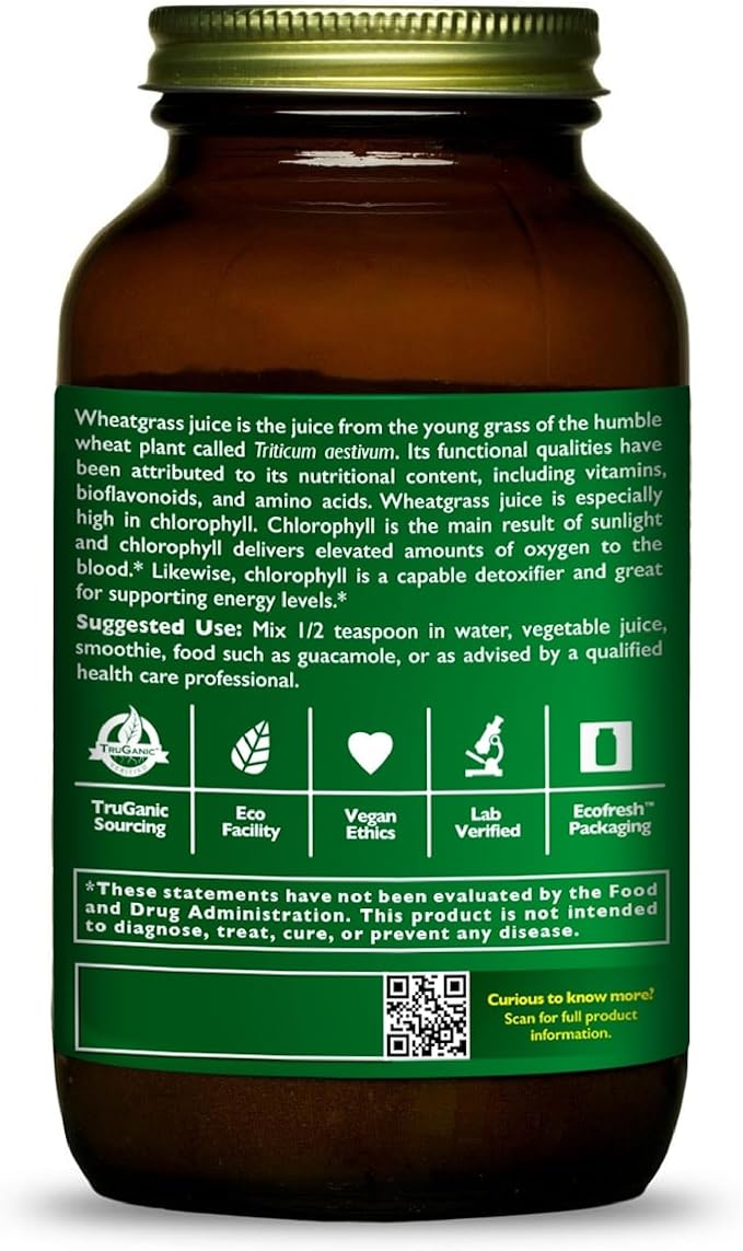 HealthForce SuperFoods Wheat Grass Juice Powder - 8 oz Powder