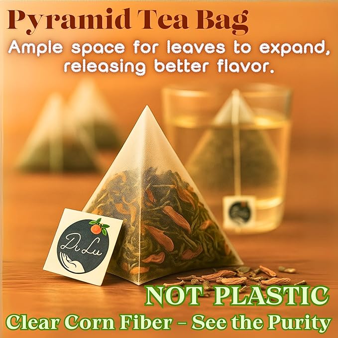 Dr. Lu’s Organic Dandelion Root & Leaf Tea | Wild-Harvested in Eastern Europe | 100% Natural Liver & Detox Support | 30 x 3g High-Intensity Brew Corn Fiber Pyramid Bags (No Plastic, No Nylon)