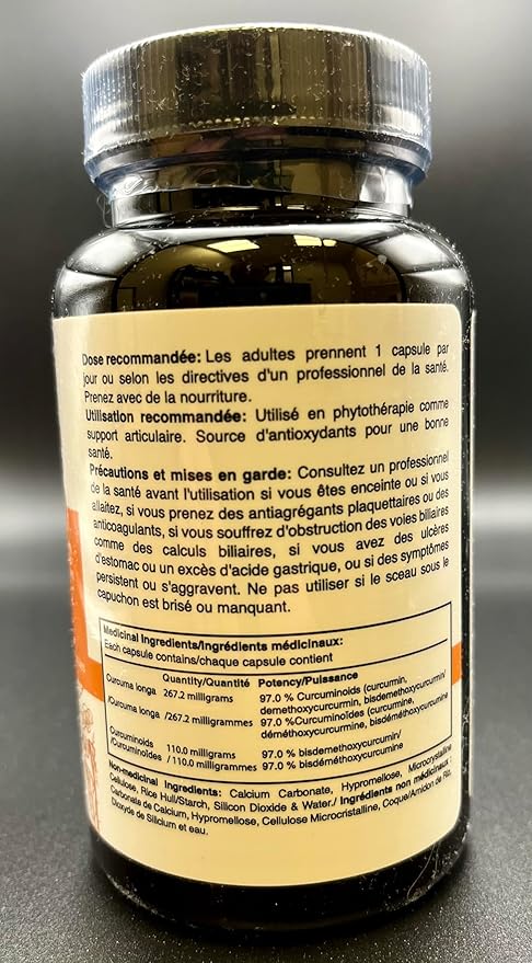 NovoCurcumin Bio-BDMC30-60 Capsules- Next Generation Highly Enhanced Curcumin
