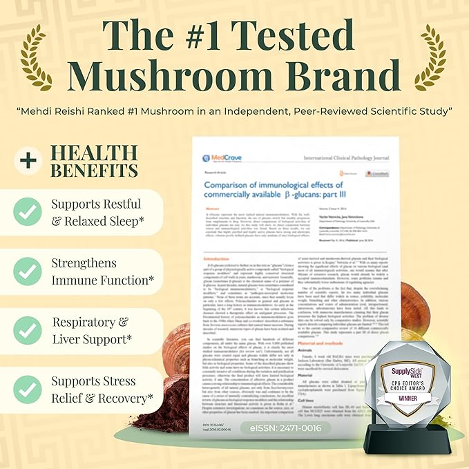 Ultimate Reishi Mushroom Formula – 30 Servings –100% Pure, Premium and Organic Reishi Spores and Extract Powder - Ganoderma Lucidum, Lingzhi - High Potency Triterpenes, Beta-Glucans (30 Grams)