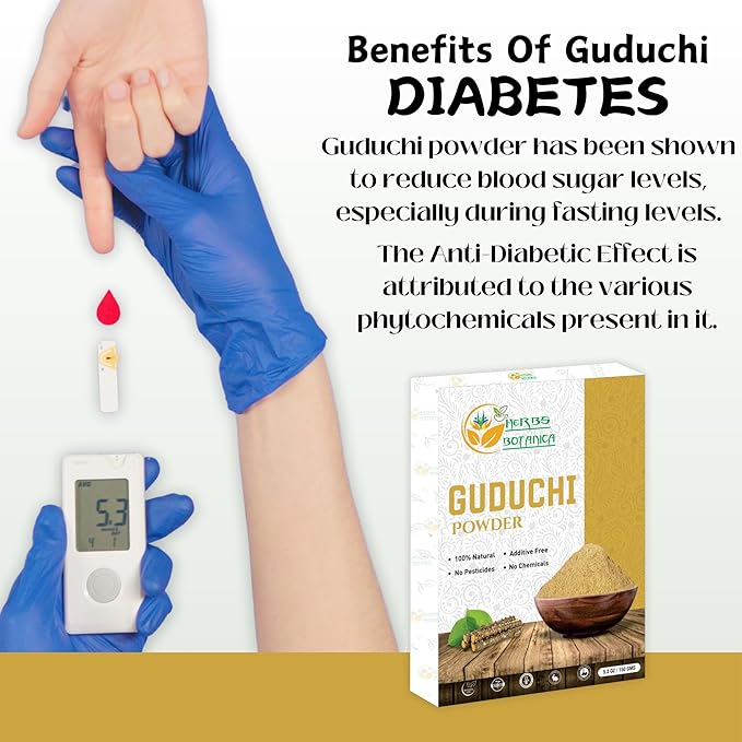 Guduchi Powder USDA Organic Neem Giloy Powder | Tinospora cordifolia | Herbsl Supplement for Immune Support, Digestion 5.3 Oz / 150 GMS