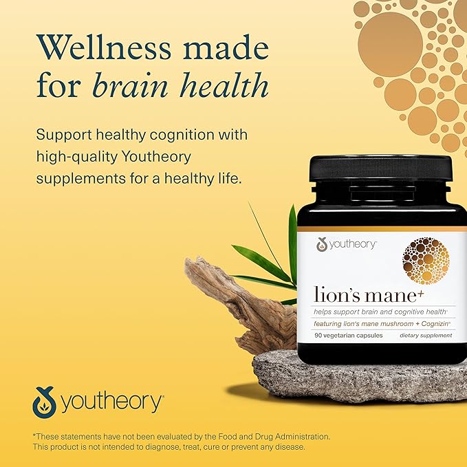 Youtheory Lion's Mane+ Capsule 90 Vegetarian Capsules