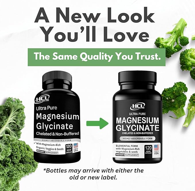 Pure Magnesium Glycinate Capsules - Non-Buffered 350mg Elemental Magnesium Supplement - Chelated High Absorption & Purity Magnesium Complex - Made in USA