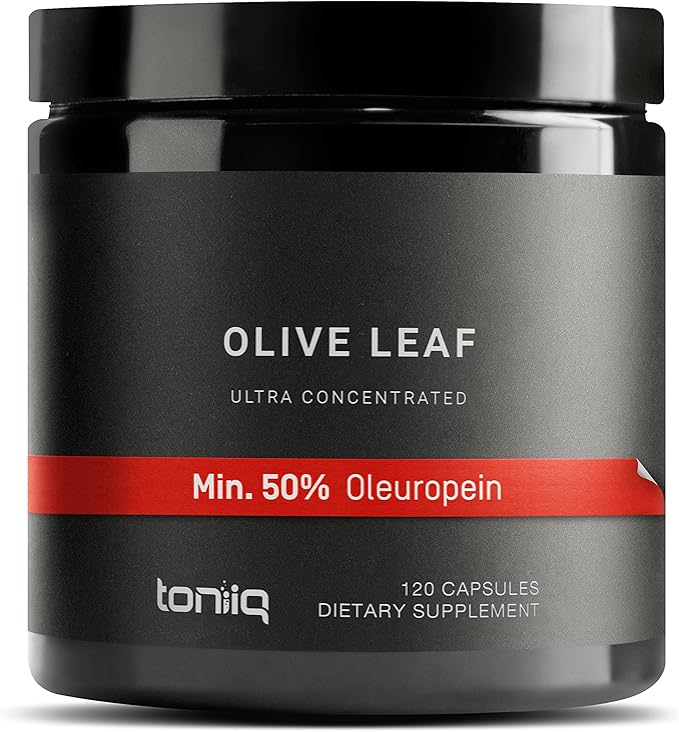 Olive Leaf Extract - Ultra High Potency 45:1 Extract with 50% Oleuropein - Highly Concentrated - Third-Party Lab Tested - 120 Capsules