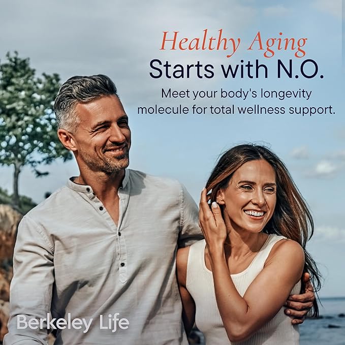 Berkeley Life Nitric Oxide Booster & Test Strips Starter Kit - 60 Capsules & 50 Test Strips - Nitric Oxide Supplements Helps Support Healthy Blood Pressure, Circulation & Cardiovascular Health