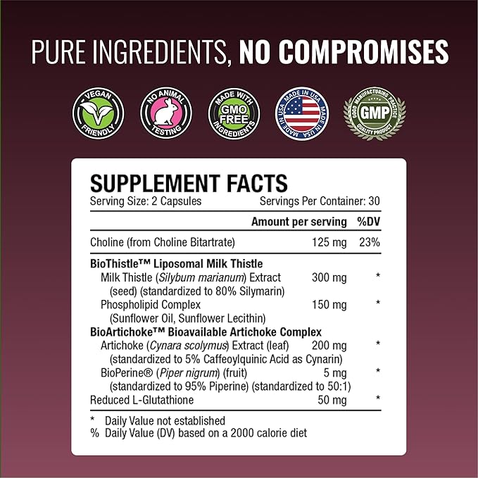 Approved Science Liversyl - Support Optimal Liver Function - Cleanse and Detox - Fast and Effective - Milk Thistle, Artichoke Extract, and Bioperine - Vegan - 180 Count - 3 Month Supply - Made in USA
