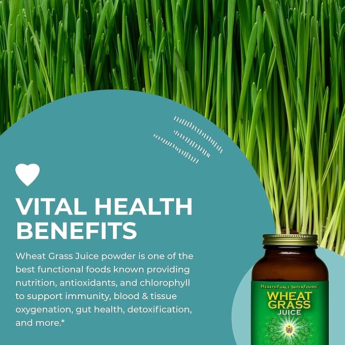 HealthForce SuperFoods Wheat Grass Juice Powder - 8 oz Powder