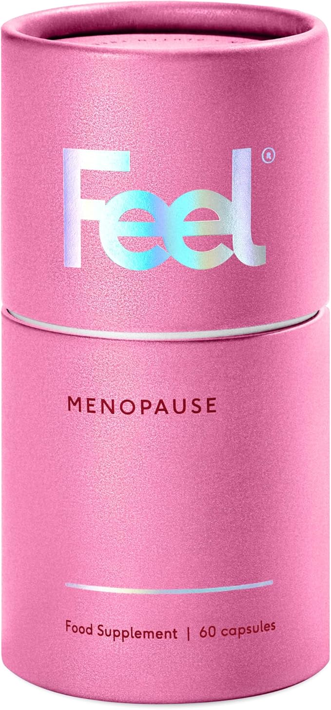 Feel Menopause Supplement for Women – Natural Menopause Support with Red Clover Isoflavones, Sage, & B Vitamins – Hot Flash, Night Sweat & Mood Relief – Hormone Balance – Vegan – 60 Capsules