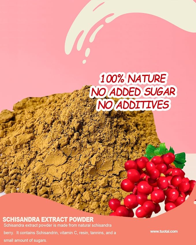 Premium Schisandra Extract 10:1 Powder, 100% Natural Powder, No GMO, No Additives, Vegan