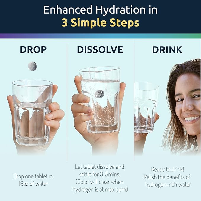Invigorated Water - Hydrogen Water Tablets with Magnesium, 60 Servings - H2 Supplements Support Normal Energy, Brain, and Cognitive Health, Raspberry Flavor