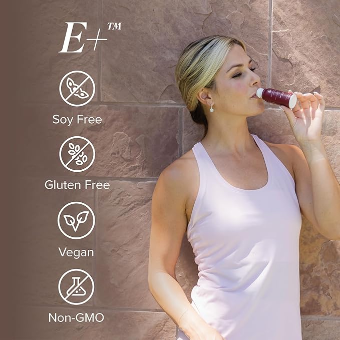 Isagenix E+ - Liquid Energy Shot with Plant-Based Caffeine & Adaptogenic Botanical Blend - Support Endurance with Flavored Energy Shot - Apple Pomegranate - 2 Oz Bottles (6 Pack)