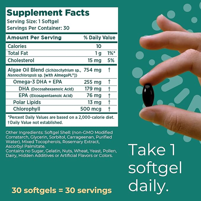 Iwi Omega-3 Essential, 60 Softgels (60 Servings), Plant-Based Algae Omega 3 with EPA + DHA, Brain, Heart & Immune Support Dietary Supplement, Krill & Fish Oil Alternative, No Fishy Aftertaste