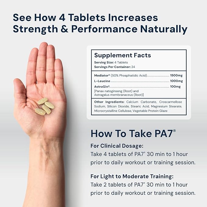 HPN PA(7) Phosphatidic Acid Muscle Builder Top Natural Muscle Builder - Boost mTOR | Build Mass and Strength from Your Workout | 30 Day Supply