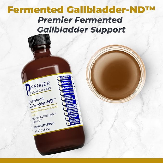 Premier Research Labs Fermented Gallbladder-ND - Gallbladder Cleanse, Milk Thistle and Artichoke Extract, Milk Thistle Liquid Drops, Tincture Supplement with Antioxidants, Turmeric - 8 Fl Oz Bottle