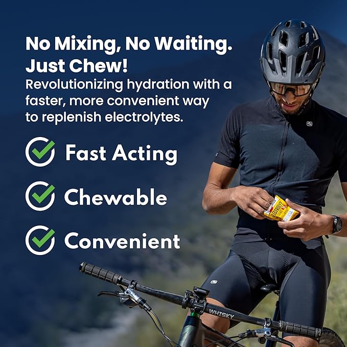 SaltStick Electrolyte FastChews - 60 Green Apple Chewable Electrolytes - Salt Tablets for Running and Hydration, Electrolyte Chews - 60 Count