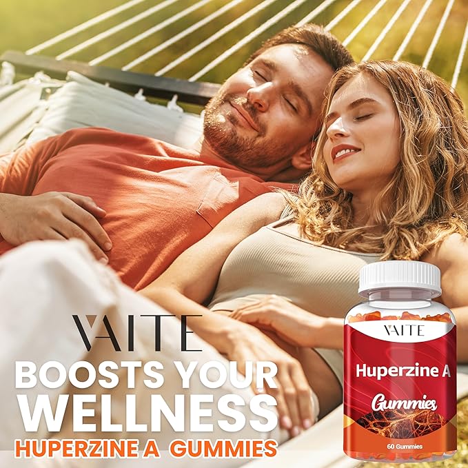 Huperzine A Supplement 200 mcg Gummies - Brain Supplements for Memory and Focus, Supports Cognitive Function & Mental Clarity - for Men, Women & Seniors - Non-GMO, Gluten-Free, 60 Vegan Chewables
