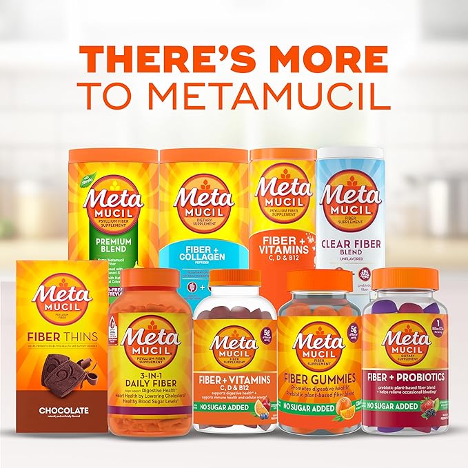 Metamucil Fiber Gummies for Adults with Probiotics for Bloating Relief, No Sugar Added Strawberry Kiwi BlackBerry Flavors, 5g Prebiotic Plant Based Fiber Supplement Blend, 90 Count
