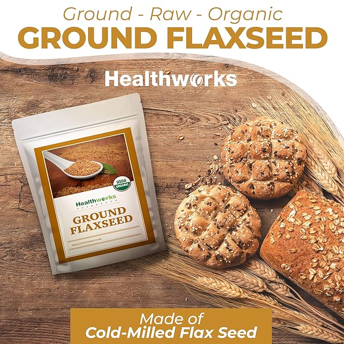 Healthworks Superfoods Flax Seed Organic - 48 Oz / 3 Lbs - Finely Ground Cold Milled Raw