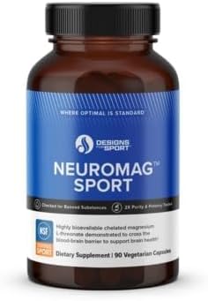 Designs for Sport NeuroMag - Supports Brain Health & Function* - With Magtein Magnesium L-Threonate - Vegetarian - 90 Capsules, 30 Servings