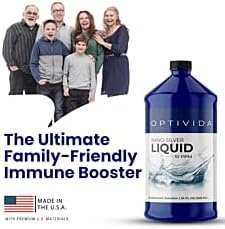 Optivida Health Nano Colloidal Silver Liquid (32 oz) – Immune Support Supplement with Silver Hydrosol, Liquid for Immune System Support, Colloidal Silver for Adults & Kids, Non-GMO, Gluten-Free
