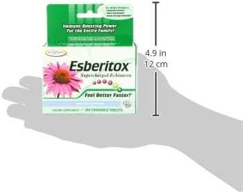 ESBERITOX Supercharged Echinacea – Immune Support – Herbal Supplements - Wild Indigo Root - Purple Coneflower – Made in Germany – 200 Tablets