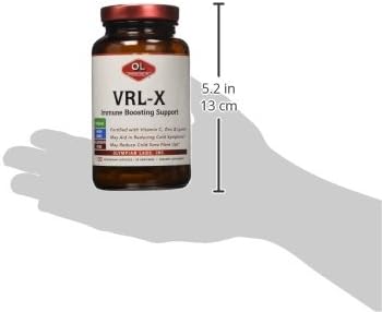 Olympian Labs VRL-X Advanced Immune Support, Vitamin C, Zinc & Lysine, May Aid in Cold Sore Relief, 120 Capsules