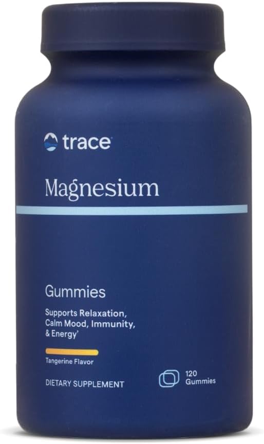 Trace Minerals Magnesium 84mg - Chewable Magnesium Supplement for Bone & Heart Health Support - Immune System Support - Aids Relaxation & Healthy Sleep - Tangerine, 120 Gummies (120 Servings)