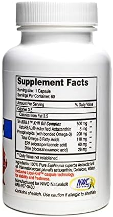 NWC Naturals Tri-Krill Oil Supplement for Men and Women, Supports Joint Health, Brain Function, and Overall Wellness with Astaxanthin