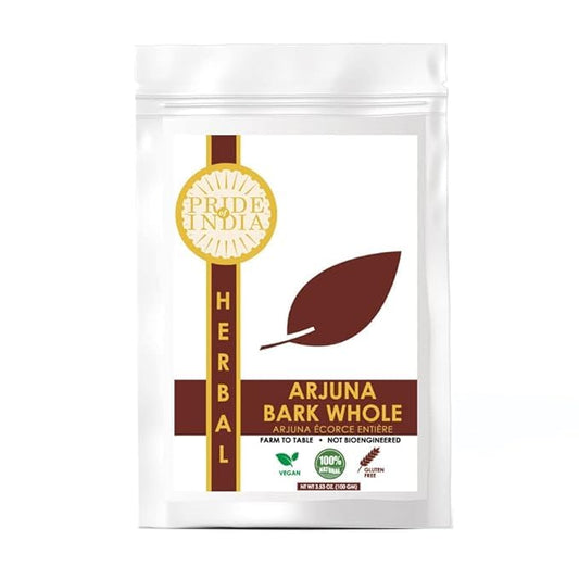Pride Of India - Natural Arjuna Bark Whole, 3.53 oz(100 gram)