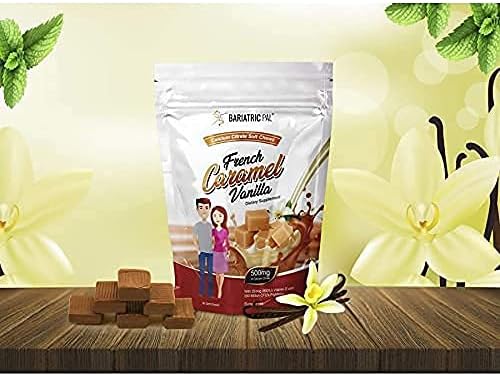 BariatricPal Sugar-Free Calcium Citrate Soft Chews 500mg with Probiotics (90 Count) - French Caramel Vanilla