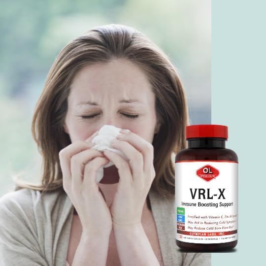 Olympian Labs VRL-X Advanced Immune Support, Vitamin C, Zinc & Lysine, May Aid in Cold Sore Relief, 120 Capsules