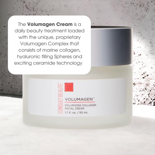 Consult Beaute Volumagen TRIO Skin Care For Plumper & Smoother Skin - Collagen, Hyaluronic Acid and Ceramides - Doctor Formulated for Face, Neck and Eyes - Boost Moisture for Glowing Complexion