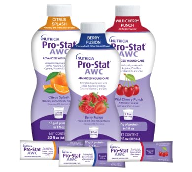 Pro-Stat Advanced Wound Care (AWC), Concentrated Liquid Protein Medical Food - Wild Cherry Punch Flavor, 30 Fl Oz bottle (Case of 4)