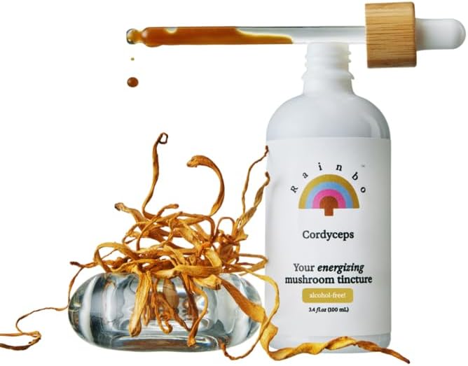 Cordyceps Mushroom Tincture - Alcohol Free - Dual Extract Mushroom Supplement - Immune Support, Energy, Liquid Cordyceps Supplement, Vegan, Non GMO, 3.4 fl oz