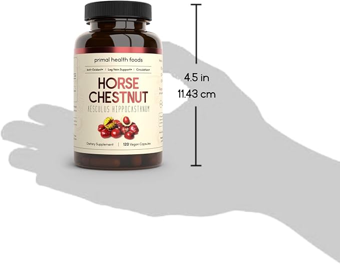 Horse Chestnut Extract 500 mg 120 Servings | Varicose Veins and Blood Vein Health | Vegetarian, Non-GMO & Gluten Free