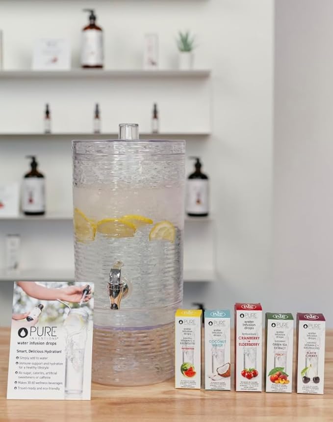 Pure Inventions - Watermelon Water Infusion Drops - Antioxidants, Vitamin C & Electrolytes - Health & Wellness Drink - Immunity Support -Sugar Free, Zero Calorie, No Artificial Sweeteners -30 Servings