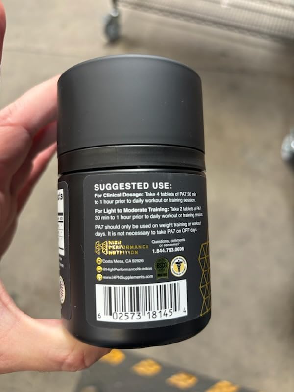 HPN PA(7) Phosphatidic Acid Muscle Builder Top Natural Muscle Builder - Boost mTOR | Build Mass and Strength from Your Workout | 10 Day Supply