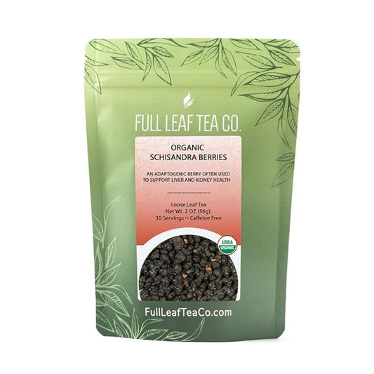Organic Schisandra Berries - 2 oz Bag (approx. 30 servings) | Full Leaf Tea Company