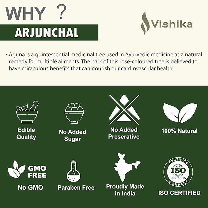 Organic Fresh Arjun Ki Chaal | Arjuna | Arjun Tree | Thella Maddi | Marudha Maram | Tree Bark | Terminalia Arjuna | Traditional Herbal Heart Supplement for Proper Heart Function - 100g