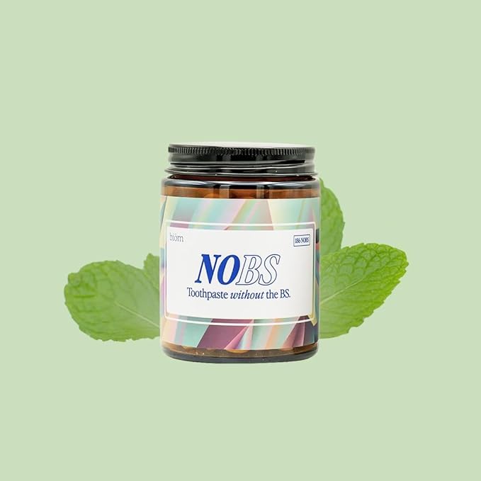 NOBS (No Bad Stuff) Toothpaste Tablets - Nano Hydroxyapatite, Fluoride & Plastic Free, Eco & Travel Friendly - Remineralize with NHA (3 Month)
