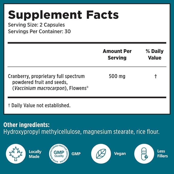 Utiva Bladder Health - Cranberry Pills for UTI support - Control Supplement for Overactive Bladder and Lower Urinary Tract Health - Clinically Proven to Reduce Frequency and Urgency - 60 Capsules