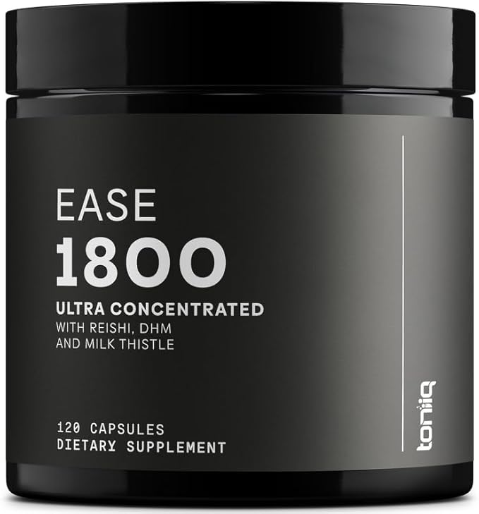 Toniiq Ease with DHM - Full Liver Support for a Night Out - 120 Capsules - 50x Super Concentrated Extract