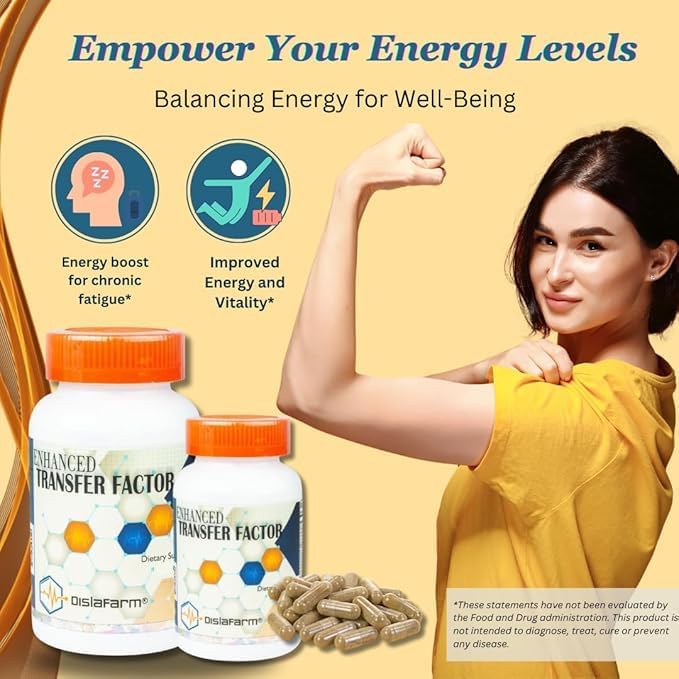 Transfer Factor Enhanced, 60 Natural Capsules, Immune Support - Transfer Factor Multi Immune from Cow Colostrum, Egg Yolk & Special Blend of Mushrooms (60 Capsules)