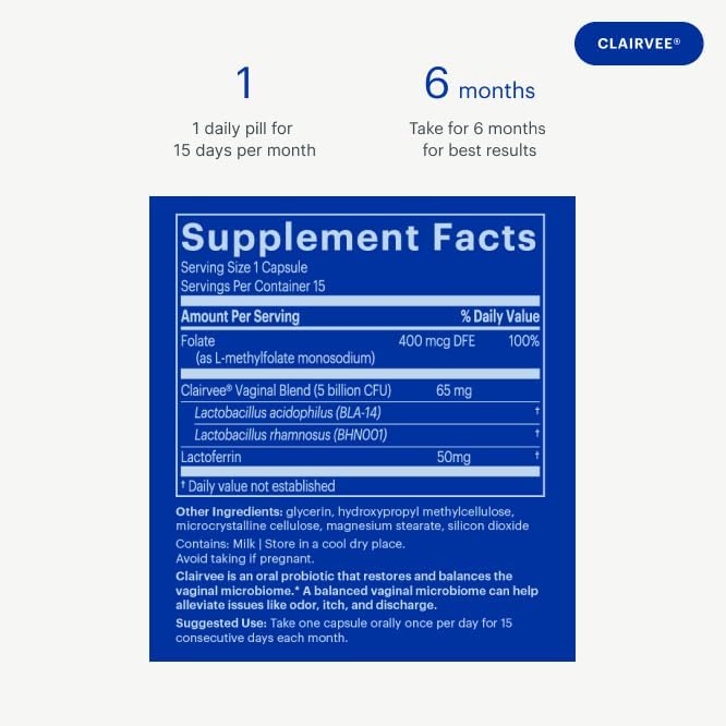 Bonafide Clairvee + Revaree – Hormone-Free, Drug-Free Relief from Odor, Vaginal Itching and Discharge + Vaginal Moisturizer with Hyaluronic Acid – 1 Month Supply
