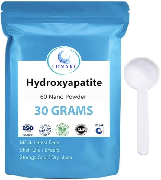 99.5% Pure Nano Hydroxyapatite Powder for DIY Toothpaste, Teeth Whitening & Soap Making 30 Grams