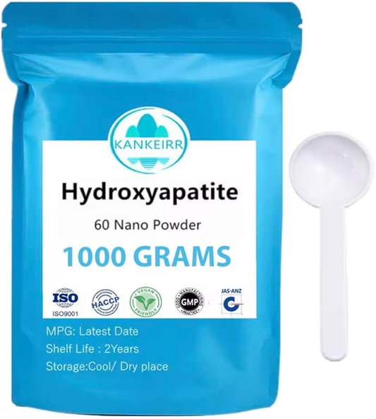 99.5% Pure Nano Hydroxyapatite Powder for DIY Toothpaste, Teeth Whitening & Soap Making 1000 Grams