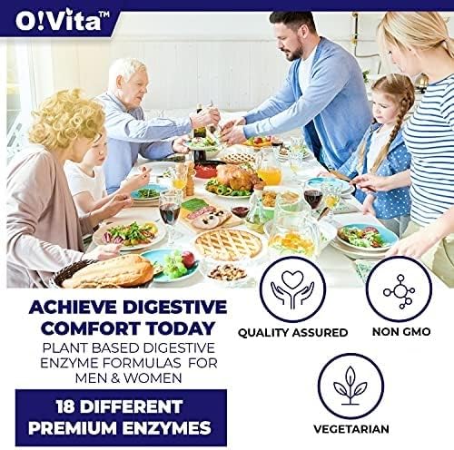 Premium Digestive Enzymes with Plant-Based enzymes, Supports Better Digestion, Better Nutrient Absorption (60 Non-GMO Vegetable Capsules)