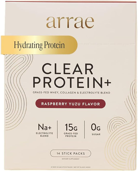 Arrae Clear Protein, Natural Protein Supplement, Support Daily Nutrition Intake, Easy to Dissolve with Smooth Texture, no Unnecessary additives, 14 Servings